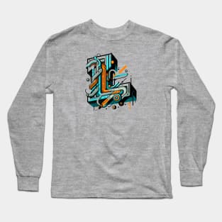 Letter L design graffity style Long Sleeve T-Shirt